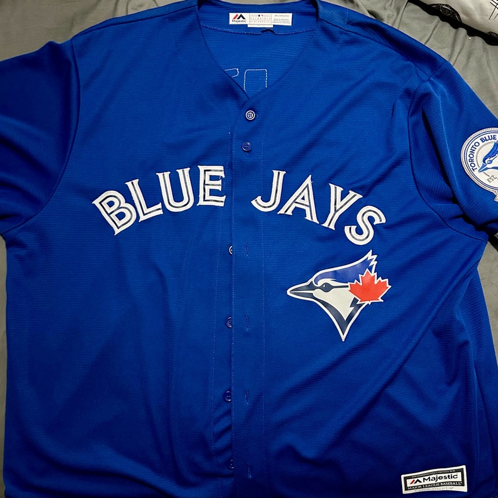Majestic Blue Jays Jersey - Russel Martin Jersey with 2016 Anniversary Patch